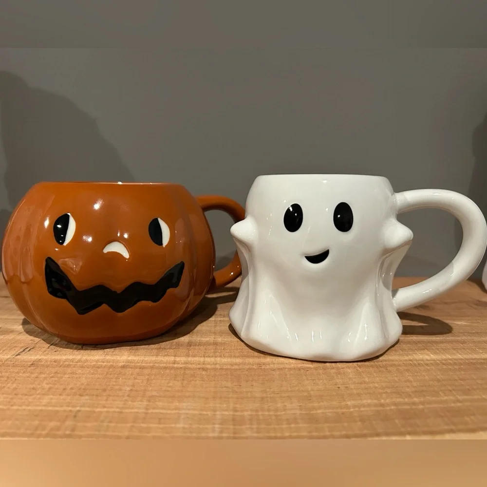 Target Halloween Ghost & Pumpkin Mug Set